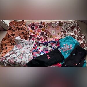 Baby Girls Mixed Brand Lot, Size 3 MO, Posh Peanut, Spearmint, UA, Nike, JS